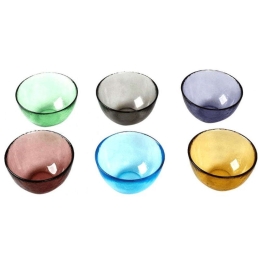 Μπωλ Παγωτού Cobble (Σετ 6Τμχ) 52.020.24 Φ13,5cm Multi Cryspo Trio Γυαλί