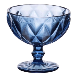 Μπωλ Παγωτού Kare 52.701.23 310ml Φ12cm Blue Cryspo Trio Γυαλί