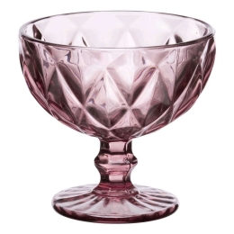 Μπωλ Παγωτού Kare 52.702.23 310ml Φ12cm Purple Cryspo Trio Γυαλί