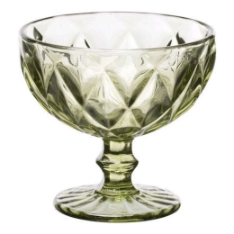 Μπωλ Παγωτού Kare 52.703.23 310ml Φ12cm Green Cryspo Trio Γυαλί
