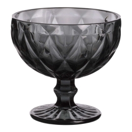 Μπωλ Παγωτού Kare 52.704.23 310ml Φ12cm Smoke Cryspo Trio Γυαλί