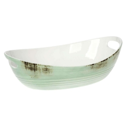 Πυρίμαχο Σκεύος Πορσελάνινο Country 37.120.79 37x23x10,2cm Green Cryspo Trio Πορσελάνη