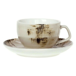 Φλυτζάνι Espresso Με Πιατάκι Country 37.100.17 70ml Beige Cryspo Trio Πορσελάνη