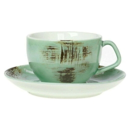Φλυτζάνι Espresso Με Πιατάκι Country 37.120.17 70ml Green Cryspo Trio Πορσελάνη