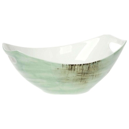 Φρουτιέρα Πορσελάνινη Country 37.120.77 32,5x23x13cm Green Cryspo Trio Πορσελάνη