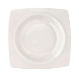 Πιάτο Βαθύ Τετράγωνο Quadro Off 55.300.02 23cm White Cryspo Trio Πορσελάνη