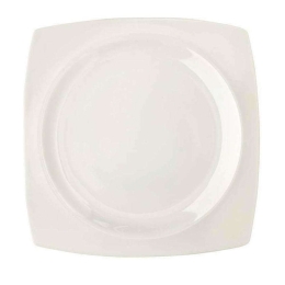 Πιάτο Ρηχό Τετράγωνο Quadro Off 55.300.01 27cm White Cryspo Trio Πορσελάνη