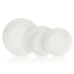 Σερβίτσιο Πιάτα Φαγητού Silk Pure (Σετ 20Τμχ) 25.000.40 White Cryspo Trio 20 τμχ Πορσελάνη
