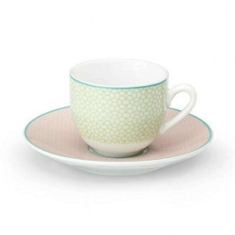 Φλυτζάνι Καφέ Με Πιατάκι Siena 25.945.17 100ml Multi Cryspo Trio Πορσελάνη