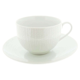 Φλυτζάνι Τσαγιού Με Πιατάκι Dream 25.462.16 250ml White Cryspo Trio Πορσελάνη