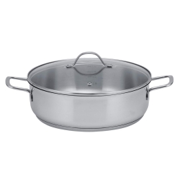 Κατσαρόλα Ρηχή Superior 60.000.30 30x9cm 6Lt Inox Cryspo Trio 30cm Ανοξείδωτο Ατσάλι