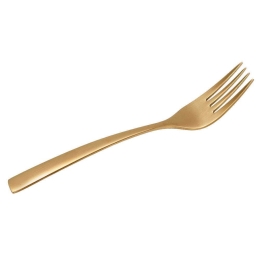 Πιρούνι Γλυκού Durable (Σε 6Τμχ) 45.077.03 Gold Cryspo Trio Ανοξείδωτο Ατσάλι