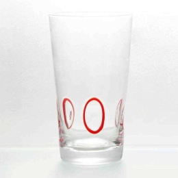 Ποτήρι Νερού Circles 52.110.50 Red Cryspo Trio Γυαλί