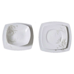 Σερβίτσιο Πιάτα Φαγητού Alea (Σετ 20Τμχ) 50.284.40 White-Beige Cryspo Trio 20 τμχ Πορσελάνη