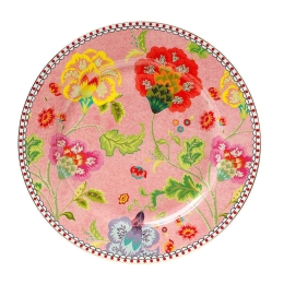 Πιάτο Ρηχό Floral Pink 14.221.01 Φ27cm Pink-Multi Cryspo Trio Πορσελάνη