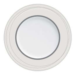 Πιάτο Ρηχό Platinum 24.261.01 Φ27cm White-Platinum Cryspo Trio Πορσελάνη