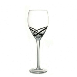 Ποτήρι Κρασιού Κολωνάτο X-treme 52.989.54 265ml Black Cryspo Trio Γυαλί