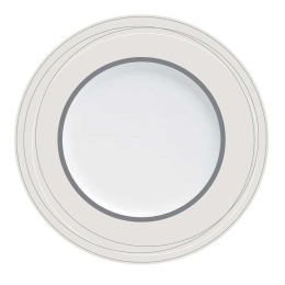 Σερβίτσιο Πιάτα Φαγητού Platinum (Σετ 72Τμχ) 24.261.30 White-Platinum Cryspo Trio 72 τμχ Πορσελάνη