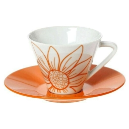 Φλυτζάνι Καφέ Oranie 25.392.17 Orange-White Cryspo Trio Πορσελάνη