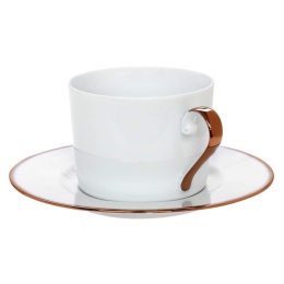 Φλυτζάνι Τσαγιού Elegance 24.001.16 R 250ml White-Rose Gold Cryspo Trio Πορσελάνη
