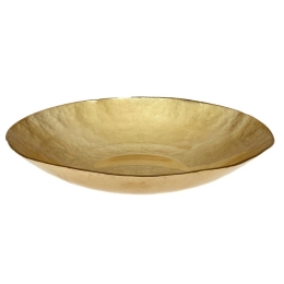 Φρουτιέρα Kronos Oro 80.510.06 Φ30cm Gold Cryspo Trio Γυαλί