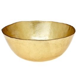 Μπωλ Σερβιρίσματος Kronos Oro 80.510.12 Φ22cm Gold Cryspo Trio Γυαλί