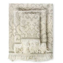 Πετσέτες Linen (Σετ 3Τμχ) 02.510.10 Ecru Cryspo Trio Σετ Πετσέτες 70x140cm 100% Βαμβάκι