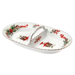 Ορντεβιέρα 2 Θέσεων Christmas Magic 02.240.45 28cm Multi Cryspo Trio