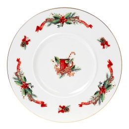 Πιατέλα Σερβιρίσματος Στρογγυλή Christmas Magic Φ32cm Multi Cryspo Trio