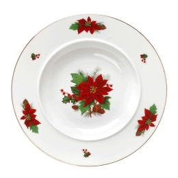 Πιάτο Βαθύ Poinsettia 06.241.02 Φ22cm Multi Cryspo Trio