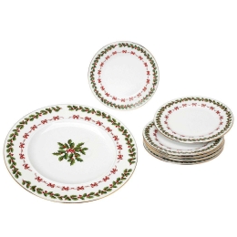 Σετ Πάστας Με Πιατέλα Noel (Σετ 7Τμχ) 06.243.35 Multi Cryspo Trio