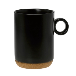 Κούπα 2035 10.035.25 300ml Black-Natural Cryspo Trio Πορσελάνη,Φελλός