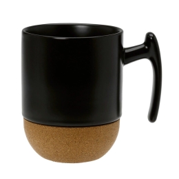 Κούπα 2055 10.055.25 280ml Black-Natural Cryspo Trio Πορσελάνη,Φελλός