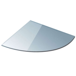 Εταζέρα Γωνιακή Mensole 0625-99 25cm Γυάλινη Ματ Clear Karag Γυαλί