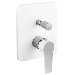 Μίκτης Μπαταρίας Ντους 2 Εξόδων Adore BDR7P White-Chrome Ferro Ορείχαλκος