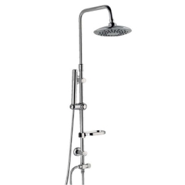 Στήλη Ντουζ Ρυθμιζόμενη Με Τηλέφωνο Mairi C6025 71,5-128cm Inox Karag Ανοξείδωτο Ατσάλι