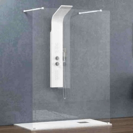 Πάνελ Ντουζιέρας Σταθερό Walkin 3 WAL3C108 Clear-Chrome Karag 108X200 Αλουμίνιο