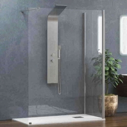 Πάνελ Ντουζιέρας Σταθερό Walkin 4 WAL4C9080 Clear-Chrome Karag 90Χ80 Αλουμίνιο