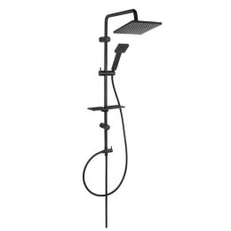 Στήλη Ντους Mε Tηλέφωνο Squerto NP24-BL 98,5cm Black Ferro Ατσάλι,Abs