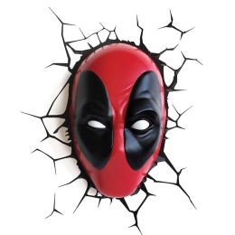 Φωτιστικό Τοίχου Παιδικό 3Dl Marvel Deadpool 3D Deco Light 62267 Black-Red The Source