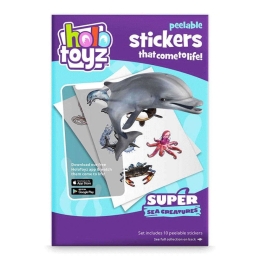 Αυτοκόλλητα Τοίχου Super Sea Creatures (Σετ 10Τμχ) HTST100SeaCreatures Multi HoloToyz