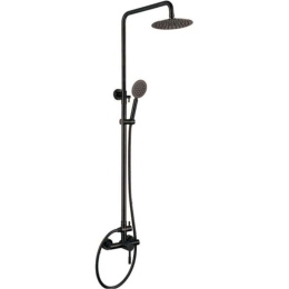 Μπαταρία Μπάνιου Με Στήλη Satina-Bl 38-3190 Πλήρης Black Gloria Μέταλλο