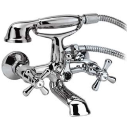 Μπαταρία Μπάνιου Leda Retro 23-0700 Πλήρης Chrome Gloria Μέταλλο