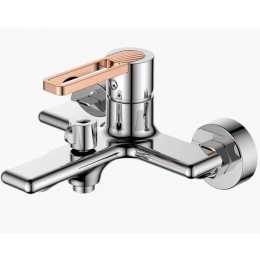 Μπαταρία Μπάνιου Valentina 13-3056 Πλήρης Rose-Gold Πόμολο Chrome Gloria Μέταλλο