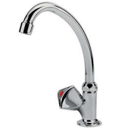 Μπαταρία Νιπτήρος Glo-Ηε 13-3351 Μονό Πόμολο Chrome Gloria Μέταλλο