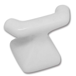 Άγκιστρο Διπλό Σκαφτό Porsel 17-0301 Πορσελάνης White Gloria Πορσελάνη