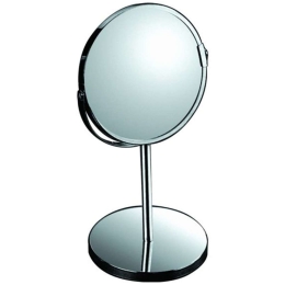 Καθρέφτης Πάγκου Ξενοδοχείου Omikron 21-6500 Φ20cm 38cm Nickel Gloria Ορείχαλκος