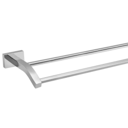 Κρεμάστρα Πετσέτας Διπλή Siluetta 43-0248 60cm Chrome Gloria Ορείχαλκος