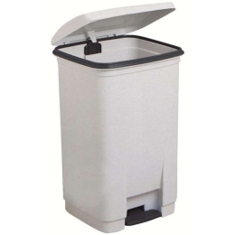 Κάδος Απορριμμάτων Με Πεντάλ Oscar 17-0146 40L  Νο4 32x33x55cm White Gloria Πλαστικό