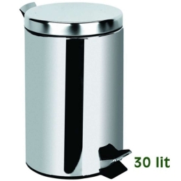 Κάδος Απορριμμάτων King 12-1130 30L Φ29,5cm 67cm Inox Gloria Ανοξείδωτο Ατσάλι